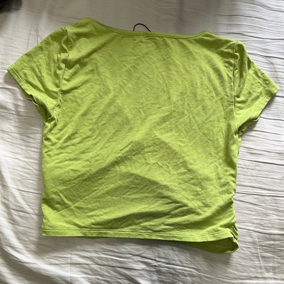 Lime green crop top. Size medium - Picture 2 of 2